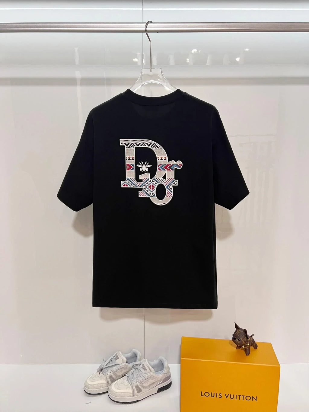 Bee Embroidered Colorblock T-Shirt