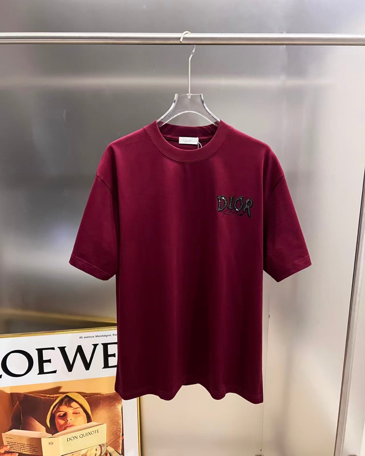 New letter sticker short sleeved shirt