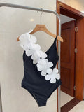 Hot selling flower suspender swimsuit