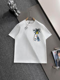 New embroidered letter T-shirt
