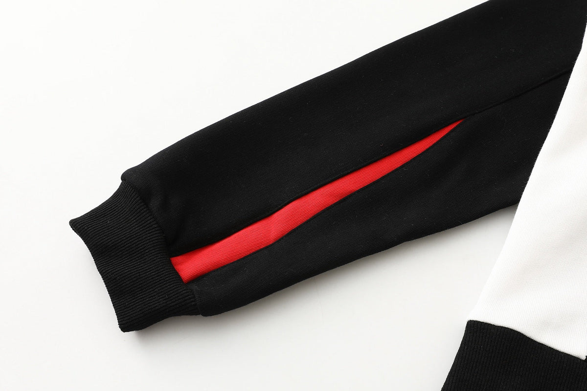 Co branded series cotton zipper long sleeved casual hooded sweatshirt jacket