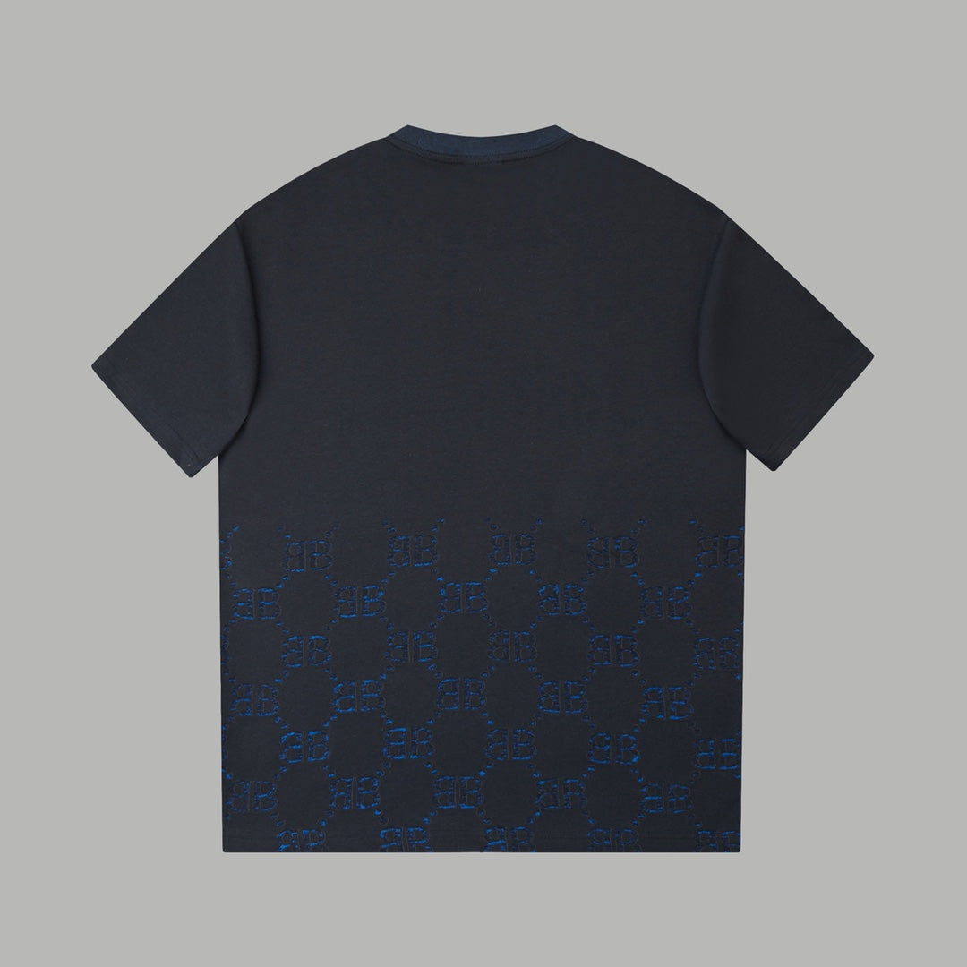 Classic logo burned jacquard short sleeved shirt