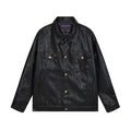 Full leather baseball jacket