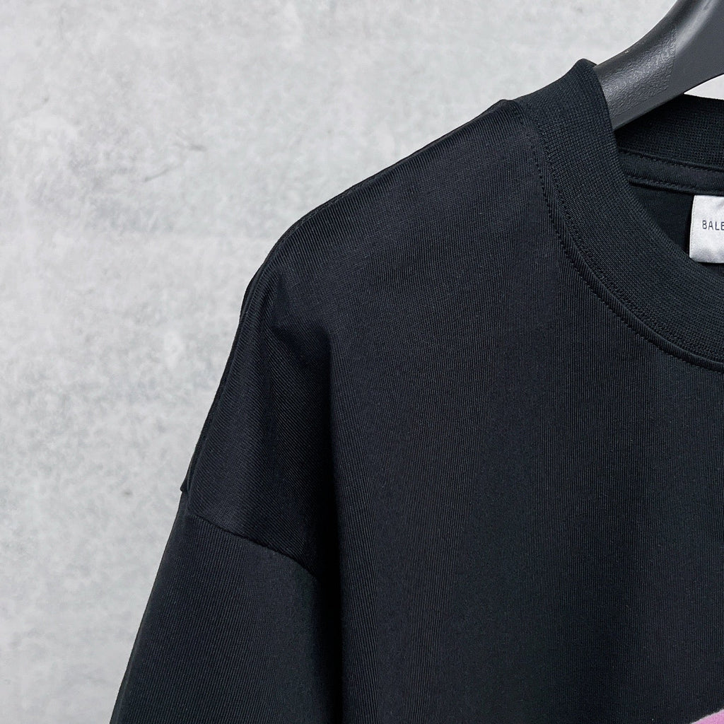3M printed short sleeved T-shirt with letter embroidery