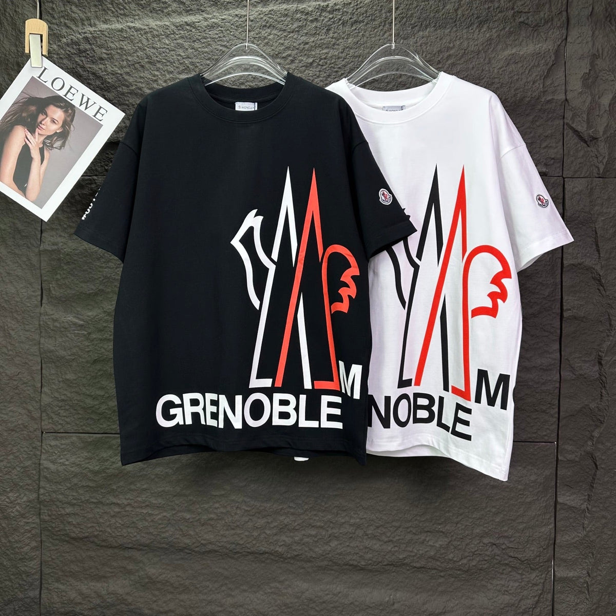 New large letter printed logo couple's short sleeved T-shirt