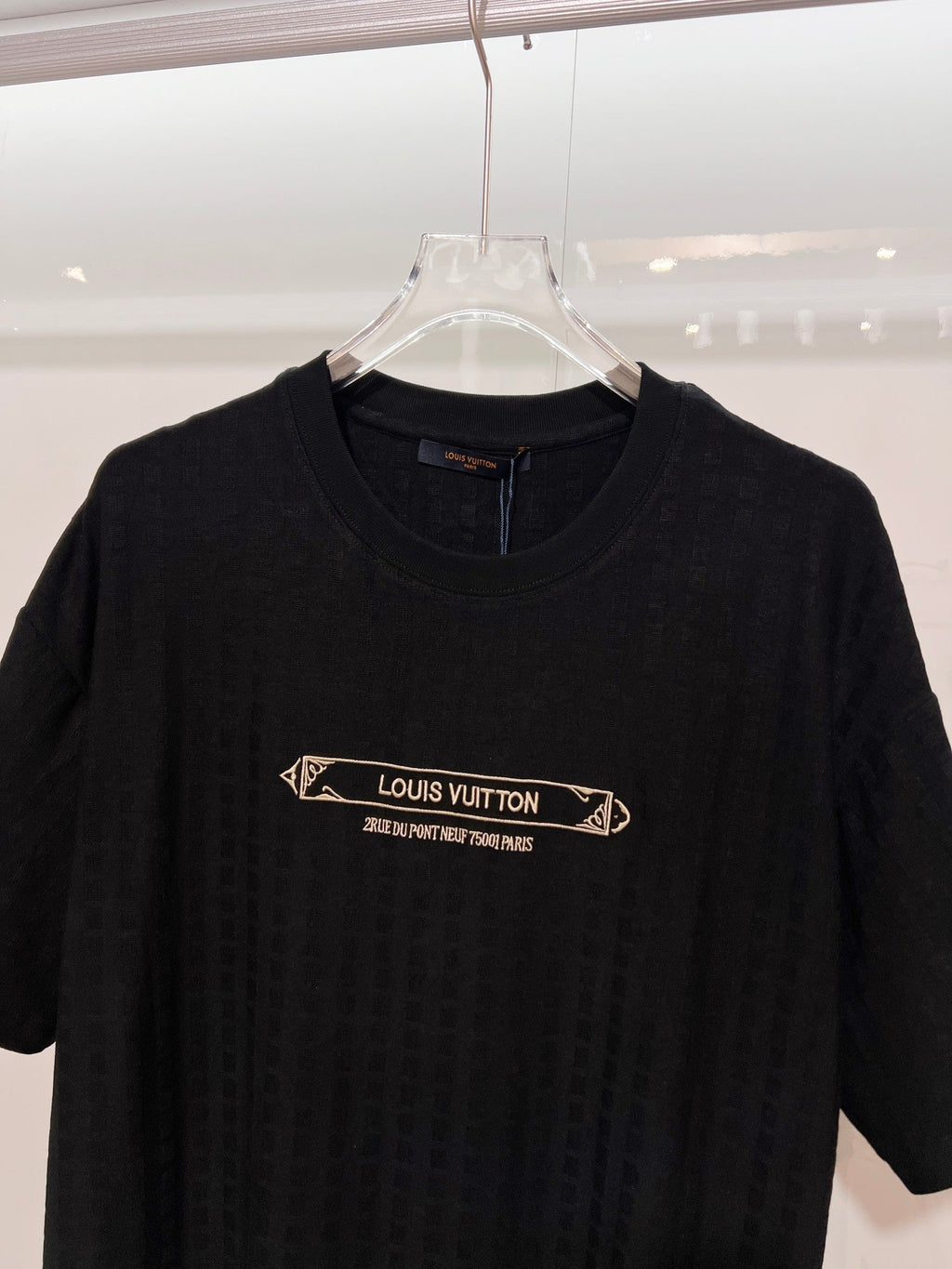 High density gold embroidered T-shirt