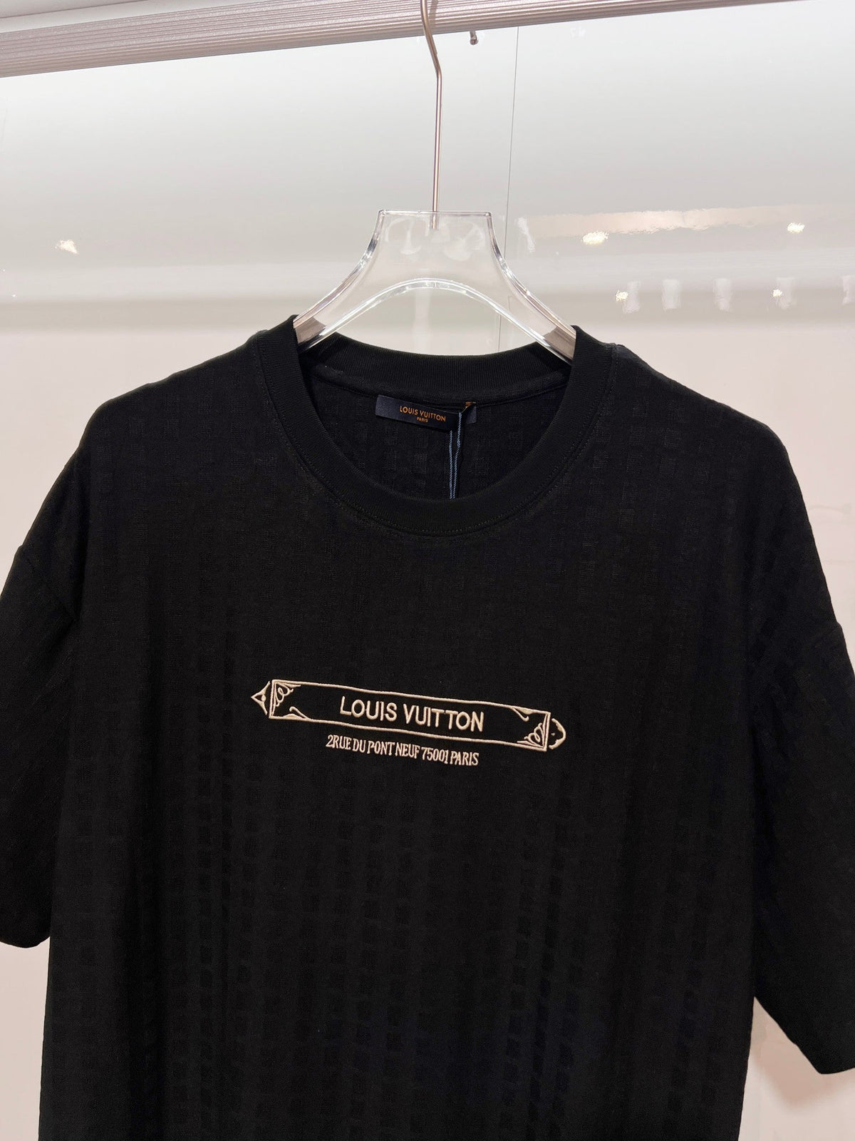 High density gold embroidered T-shirt