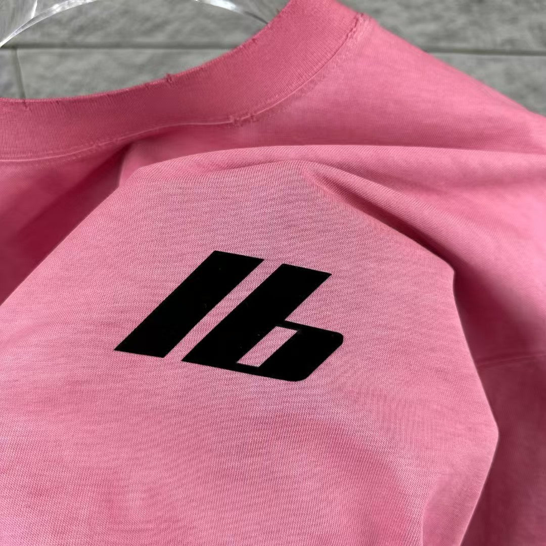 New letter flocking T-shirt
