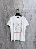 Carefully embellished collection logo printed T-shirt