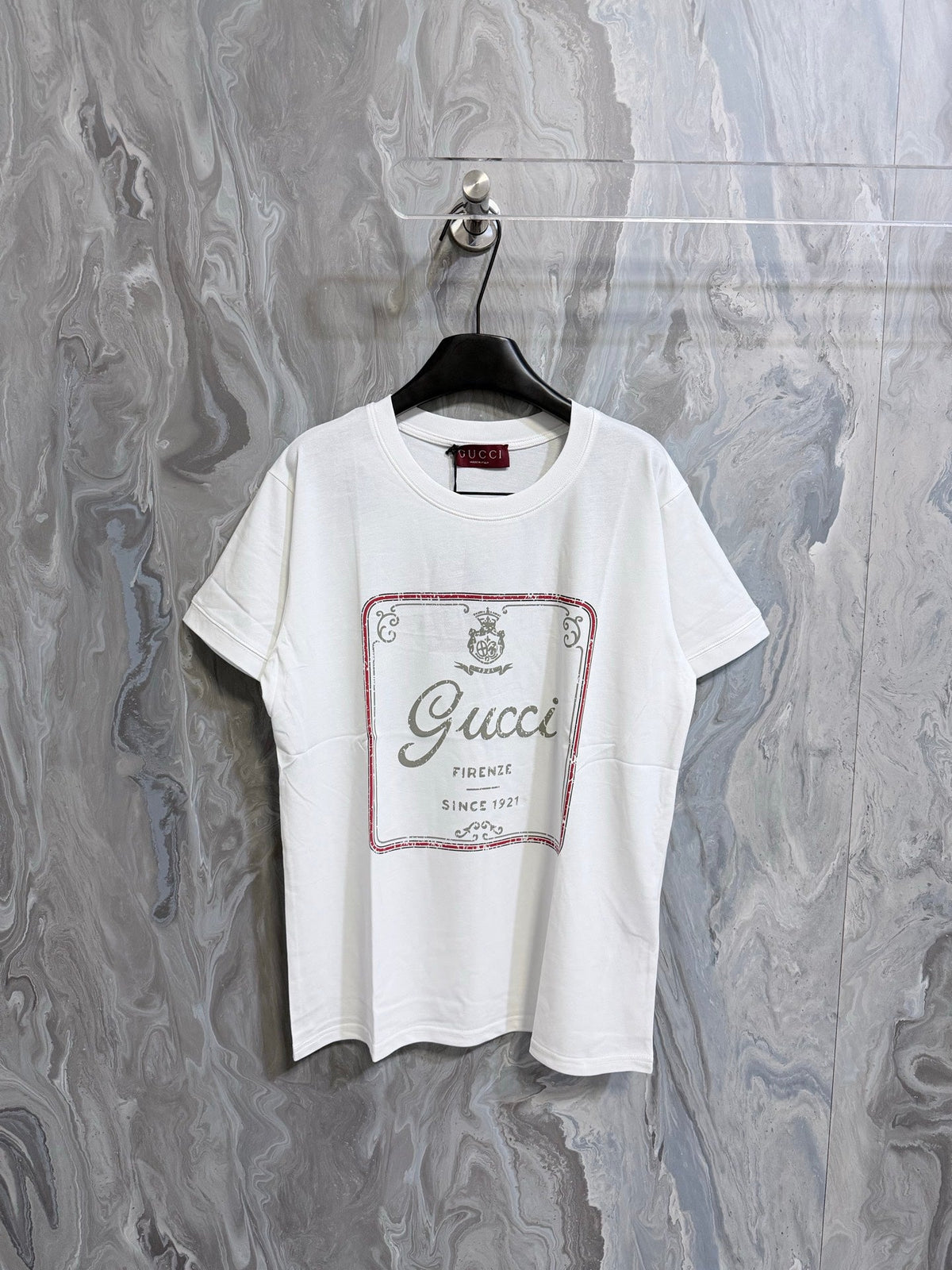 Carefully embellished collection logo printed T-shirt