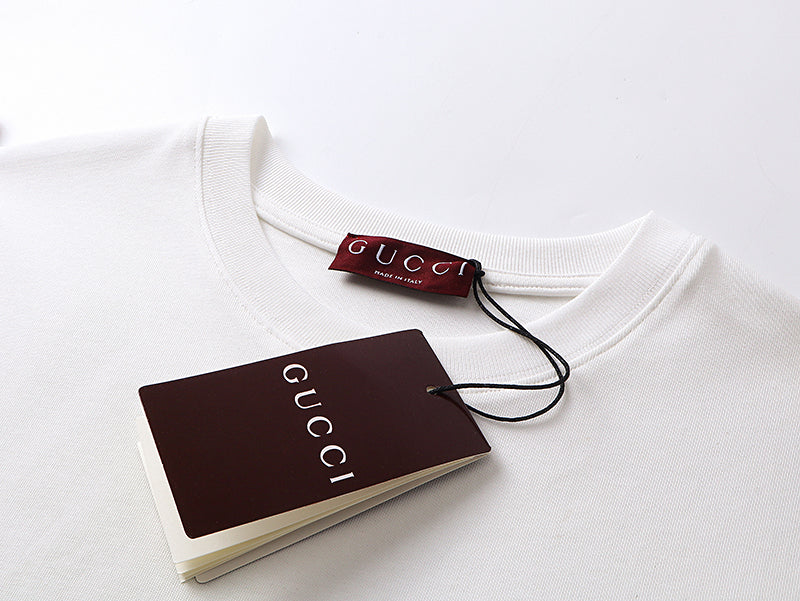 Badge print new logo round neck short sleeved shirt