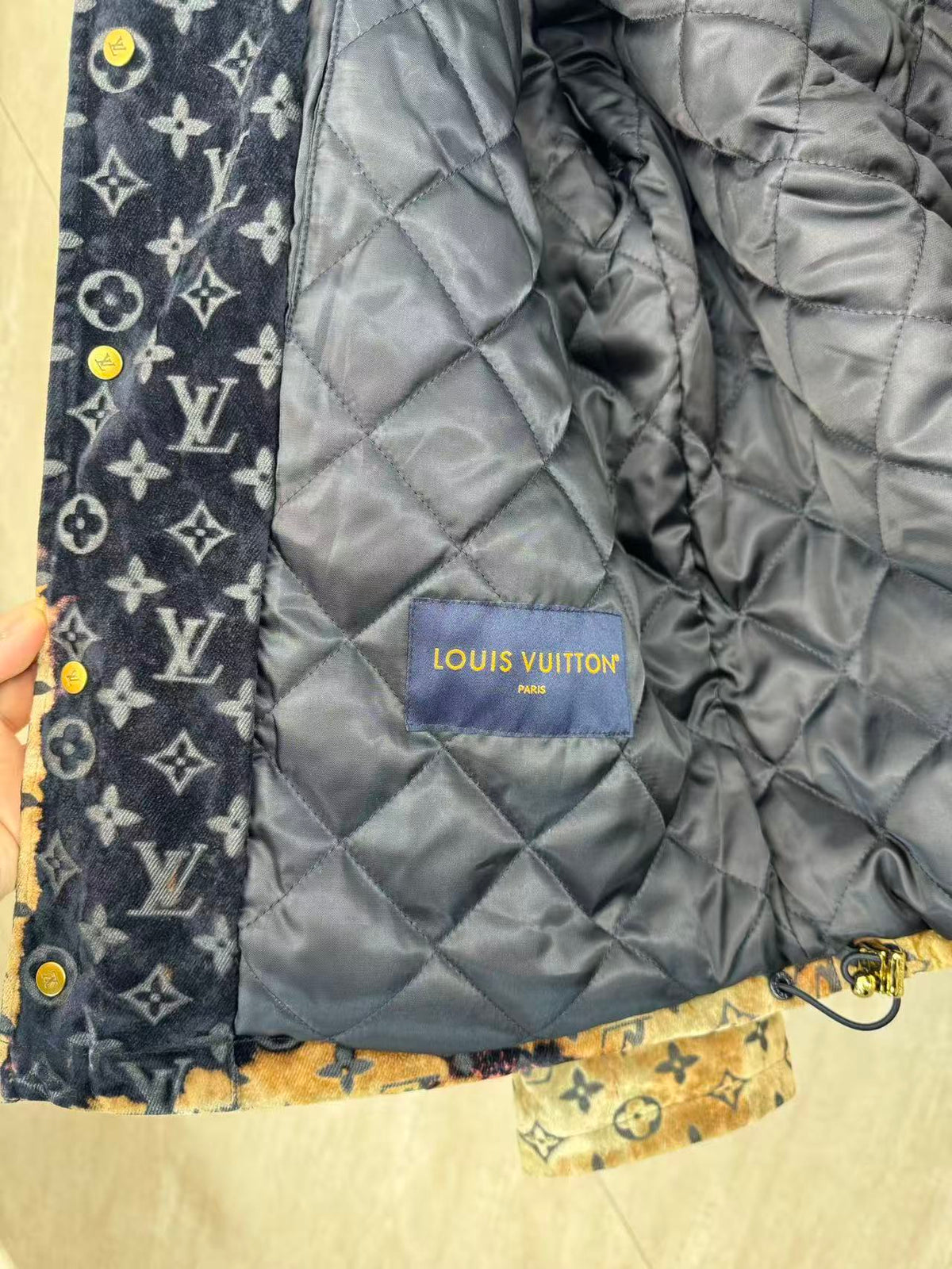 Burnt Fade Pattern Denim Matching Set | Long Sleeve Trucker Jacket + Wide Leg Pants