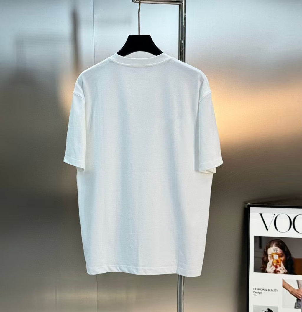 Brand letter graphic painted hot stamping printed T-shirt