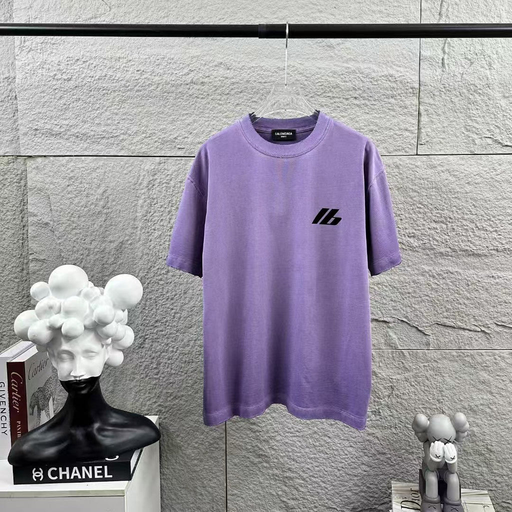 New letter flocking T-shirt
