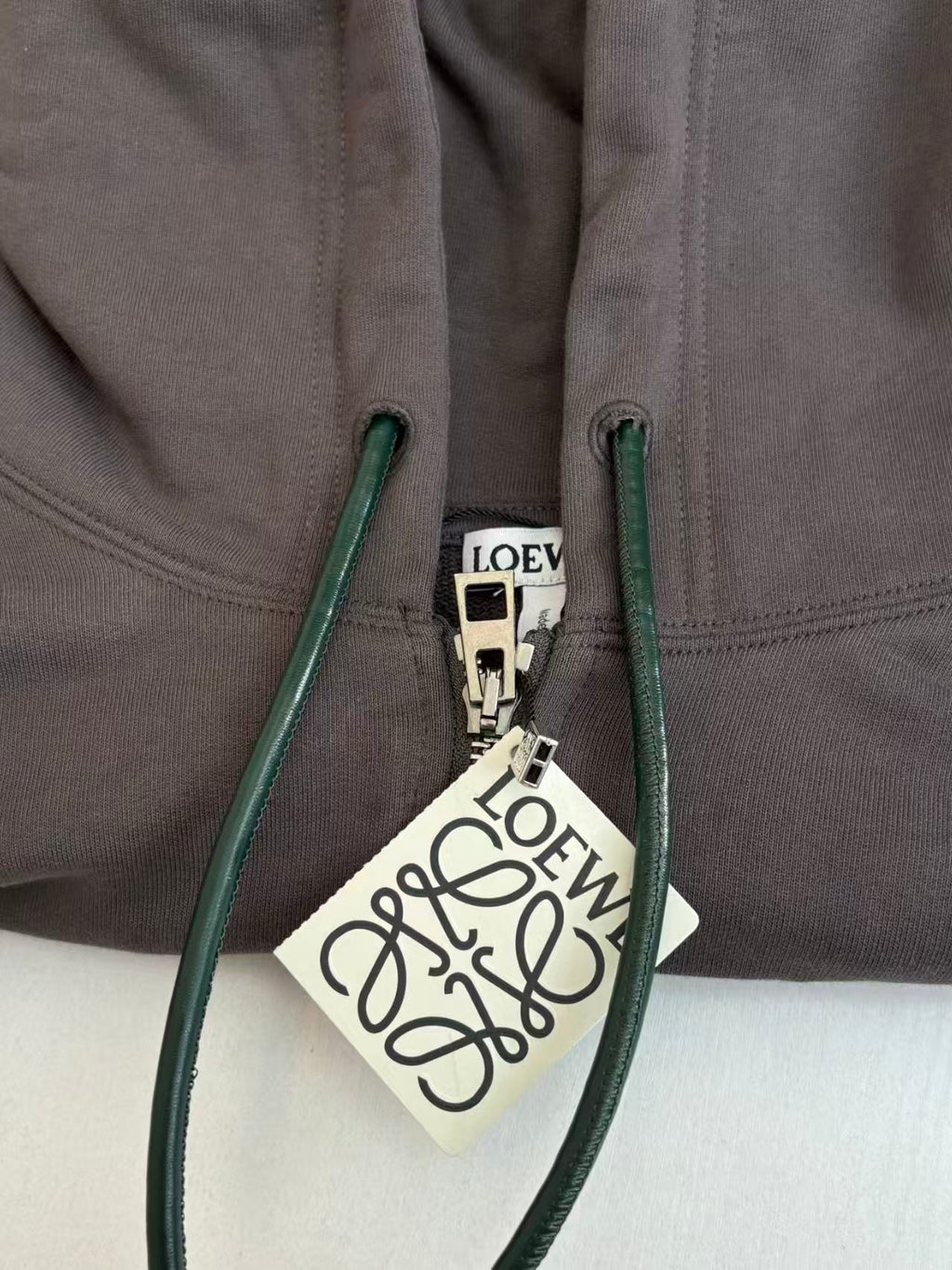 Embroidered zipper hooded sweatshirt jacket