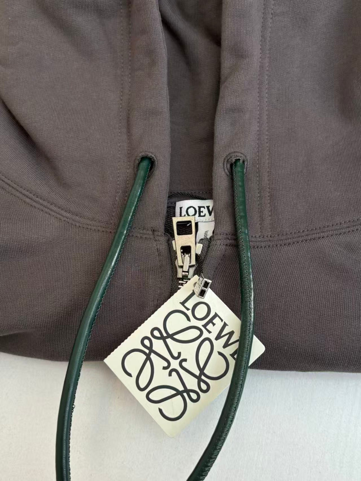 Embroidered zipper hooded sweatshirt jacket
