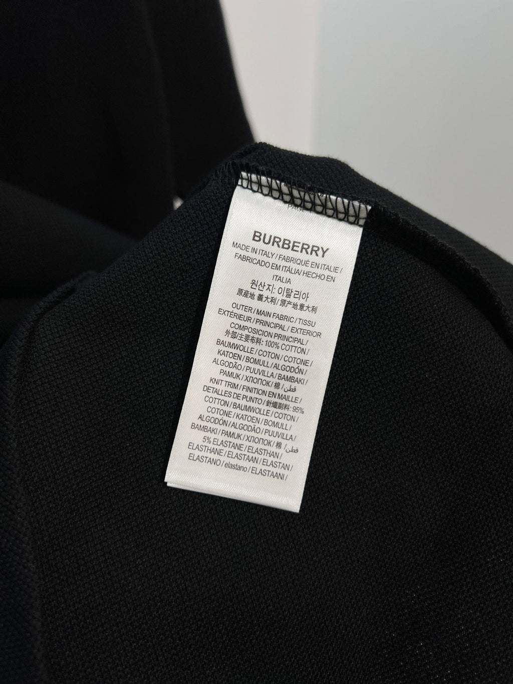 Splicing patchwork plaid embroidered letter polo shirt