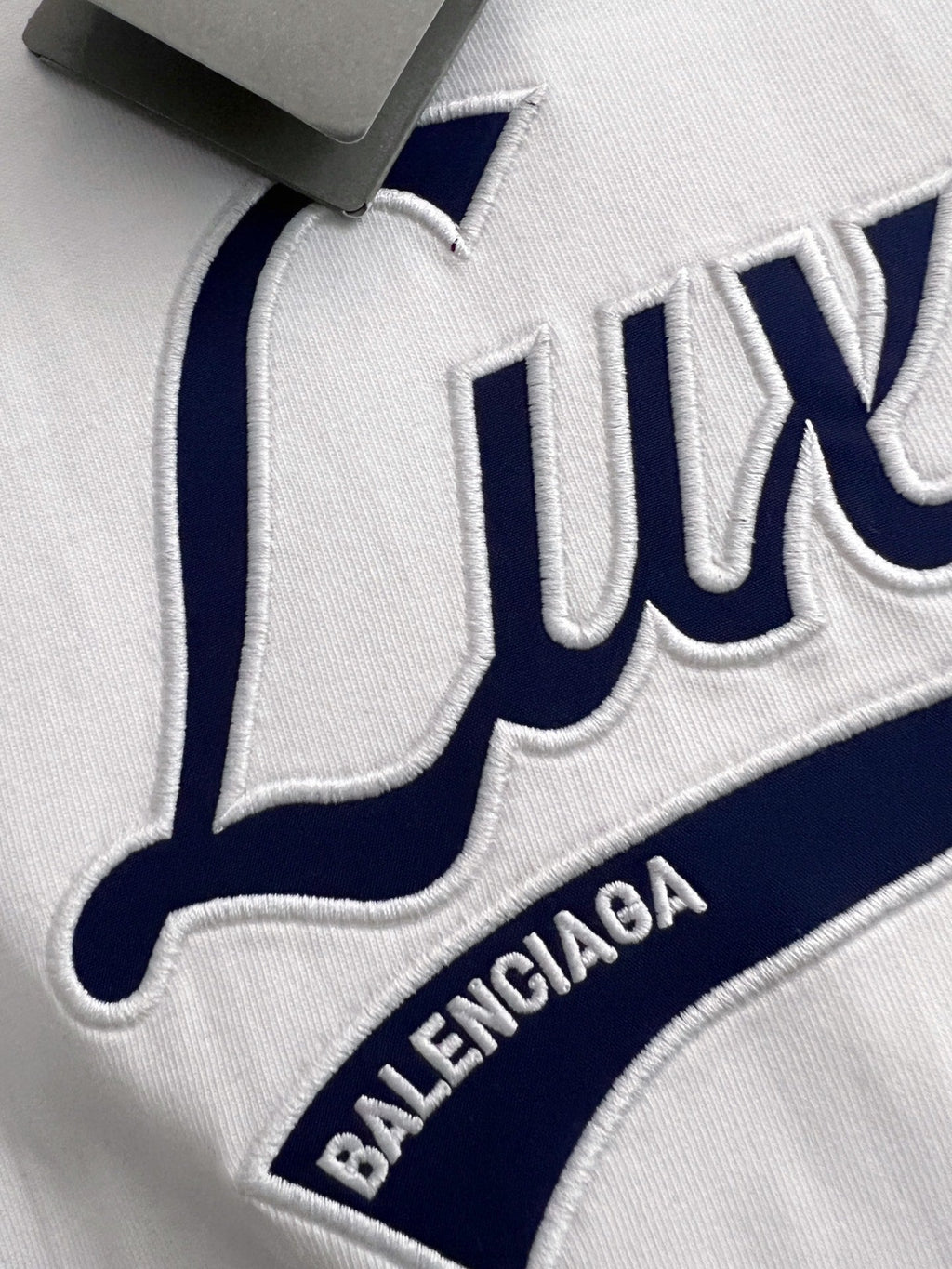 Embroidered logo T-shirt with fabric on the chest