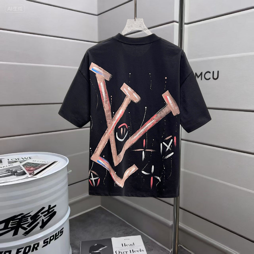 Loose hand drawn T-shirt -5