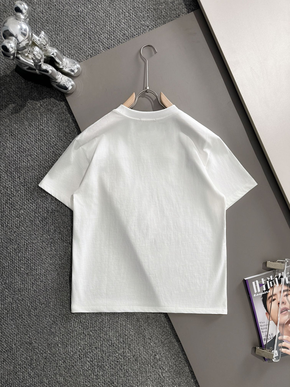Bottom plaid fabric patchwork unisex short sleeved t-shirt