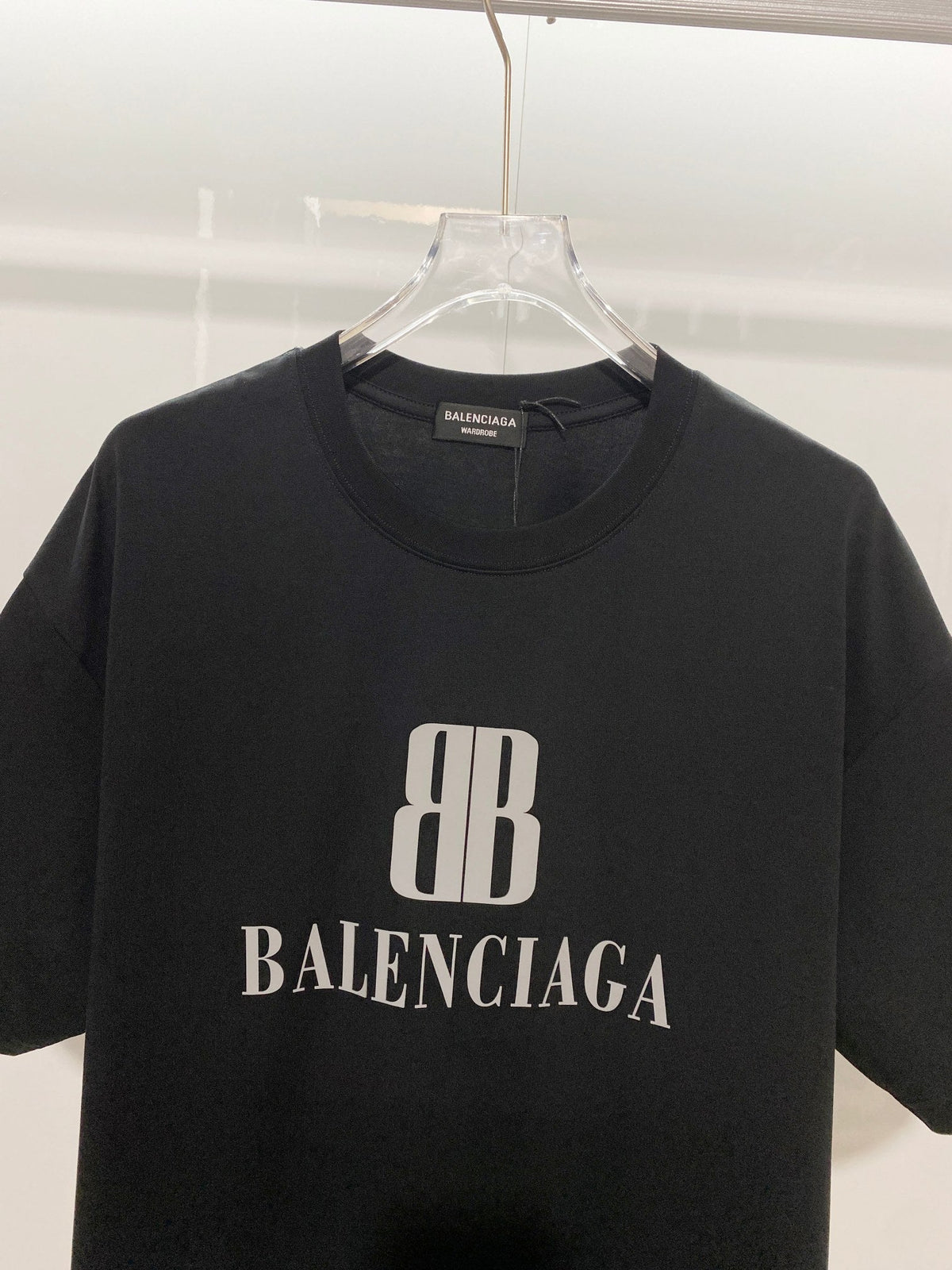 Double B 3D offset printed letter round neck T-shirt