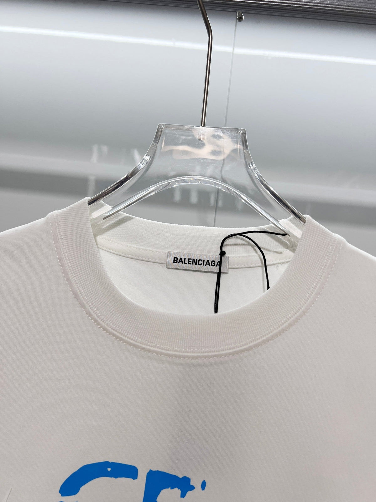 3D raised printed letter round neck T-shirt