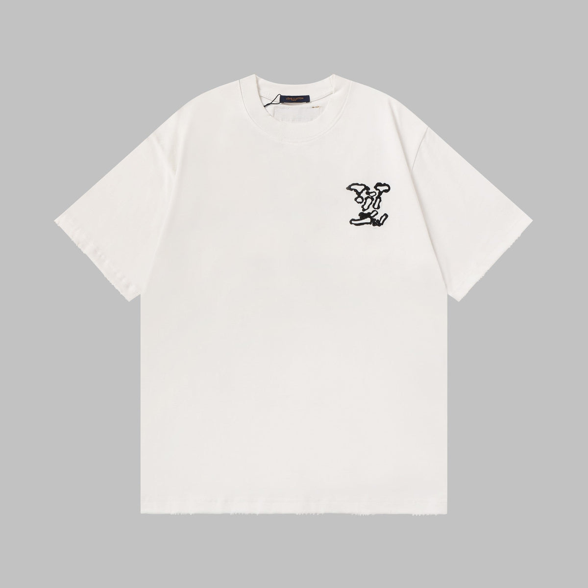 Cotton embroidered short sleeved T-shirt