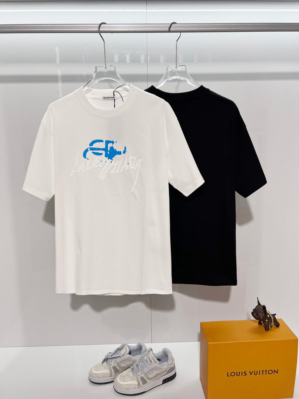 3D raised printed letter round neck T-shirt