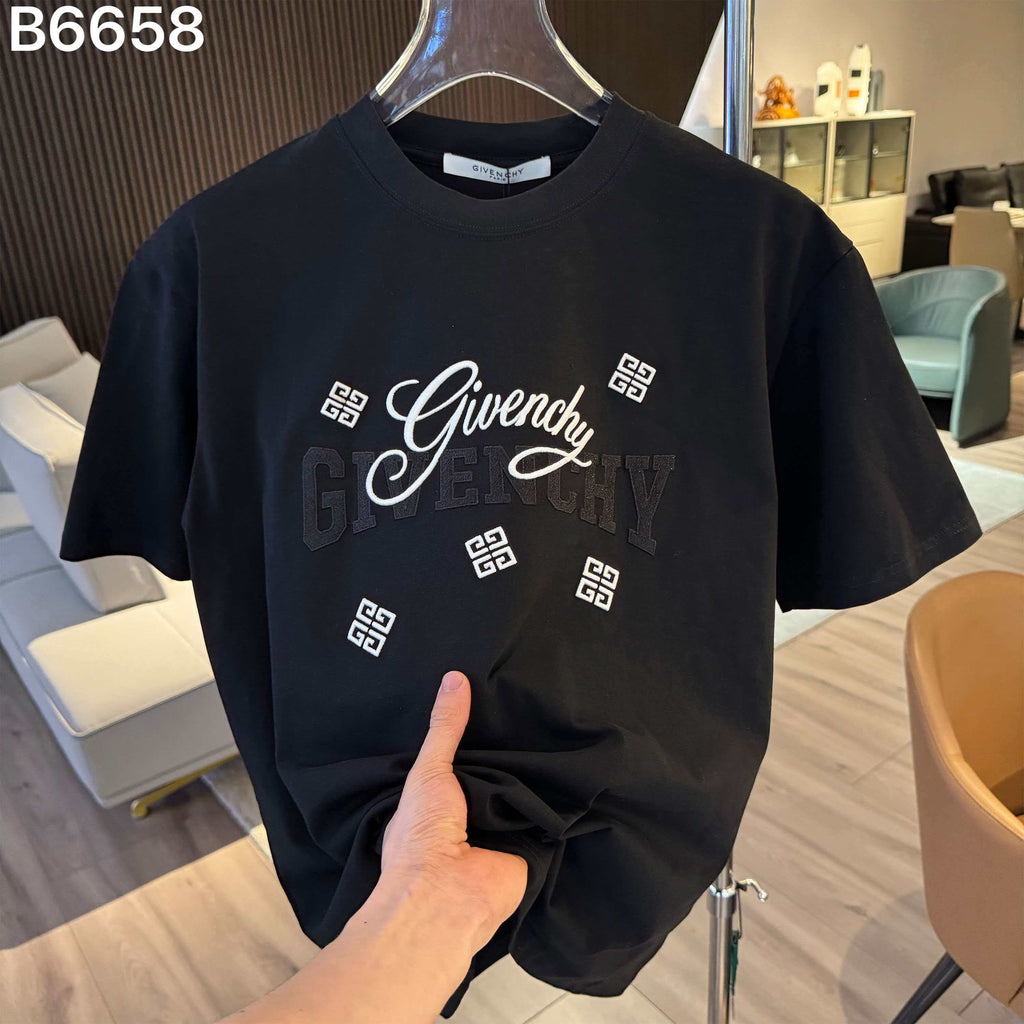 New embroidered letter short sleeved shirt