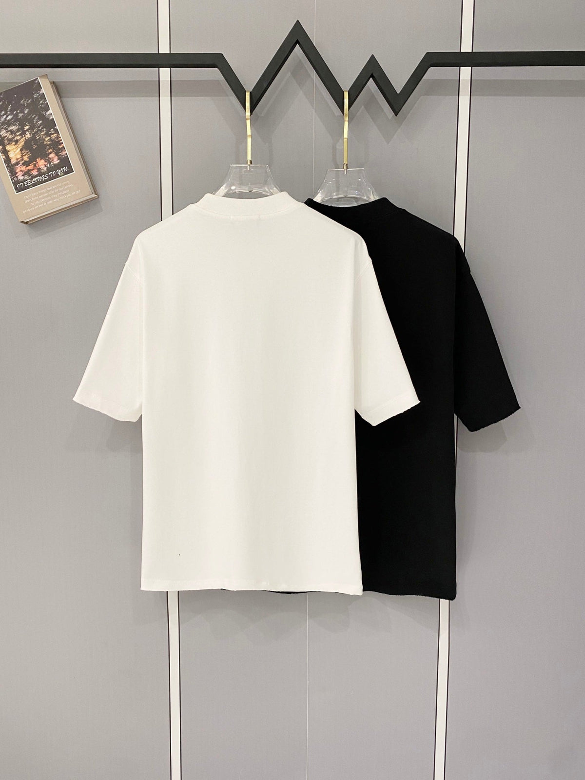 Classic letter printed pure cotton T-shirt -3