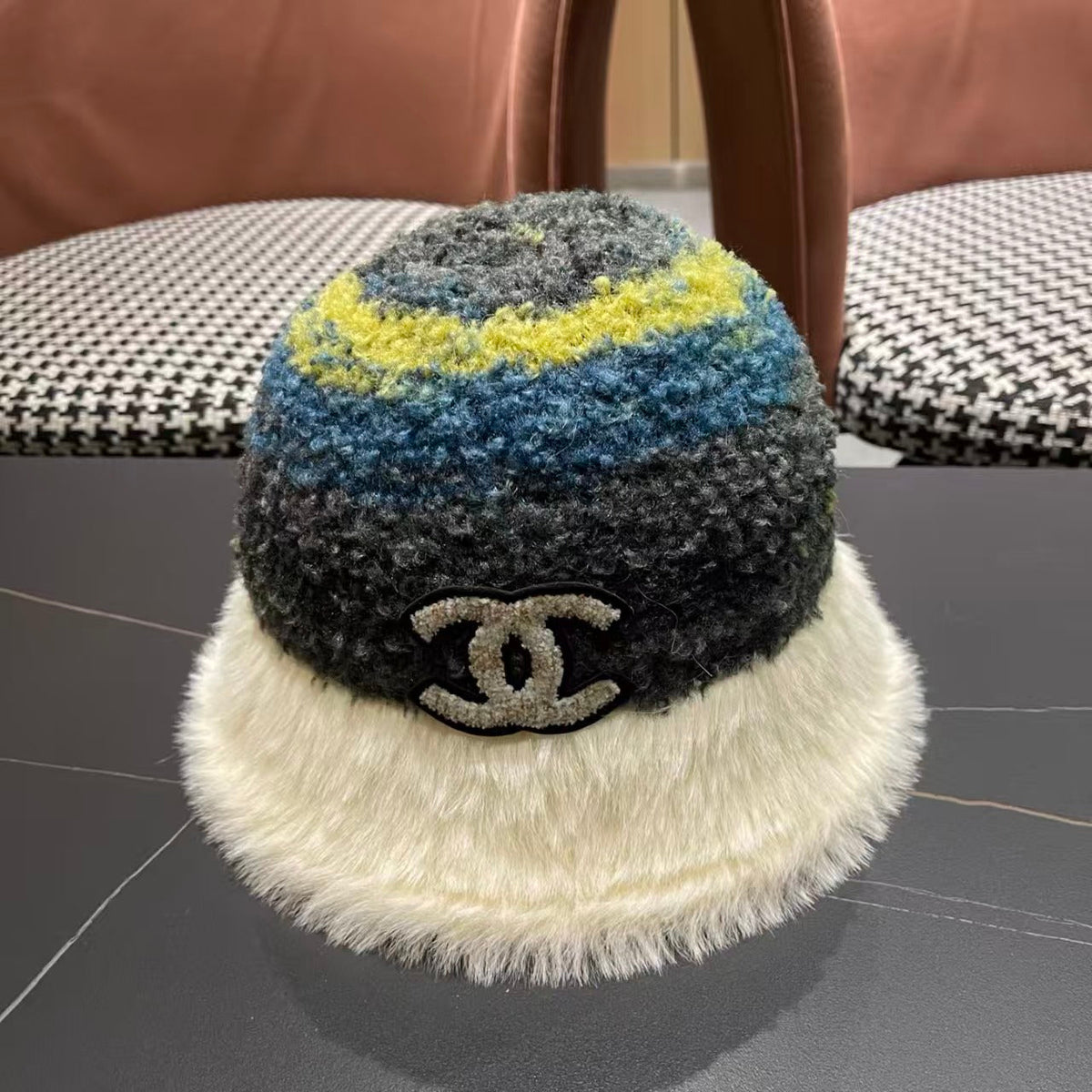 New Rainbow Knitted Basin Hat