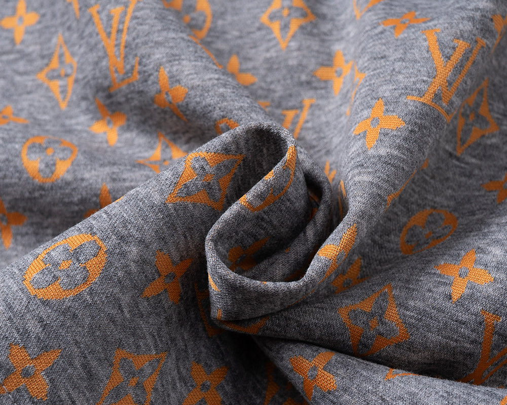 Knitted jacquard fabric lapel T-shirt