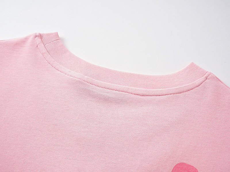 Badge print new logo round neck short sleeved shirt