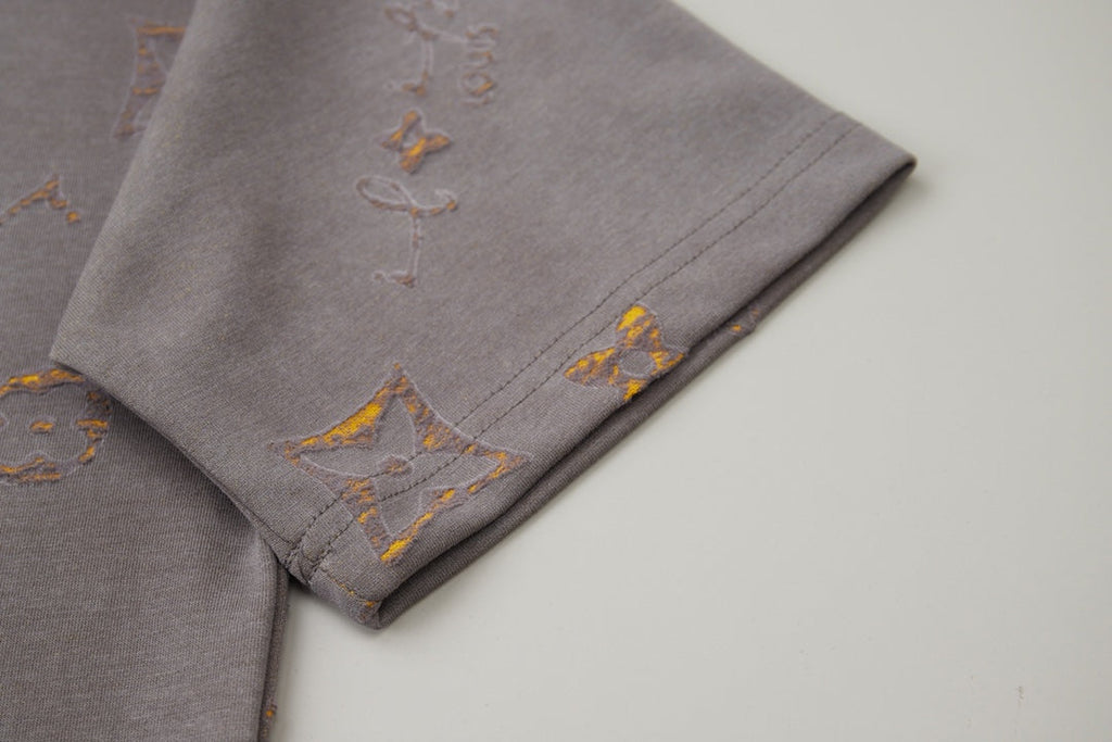 Classic logo burned jacquard short sleeved shirt