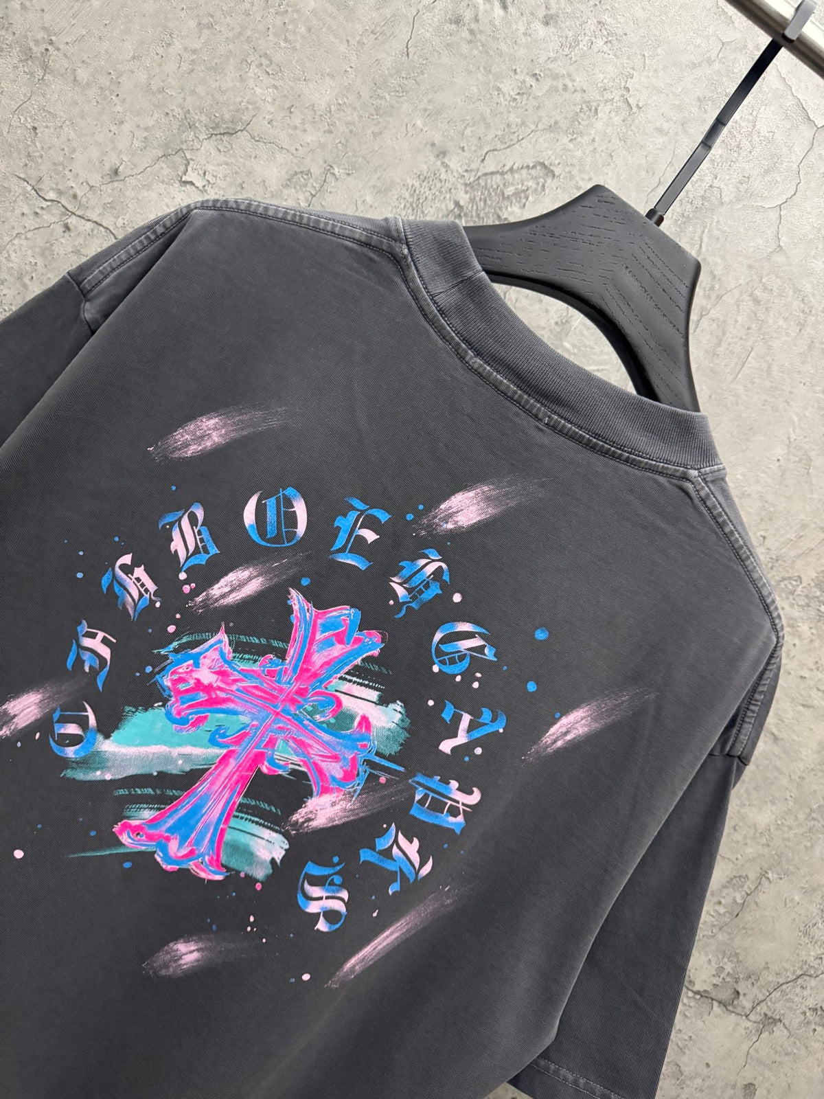 American painted couple short sleeved shirt