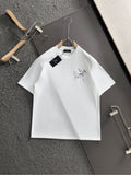 Summer new round neck pure cotton short sleeved T-shirt