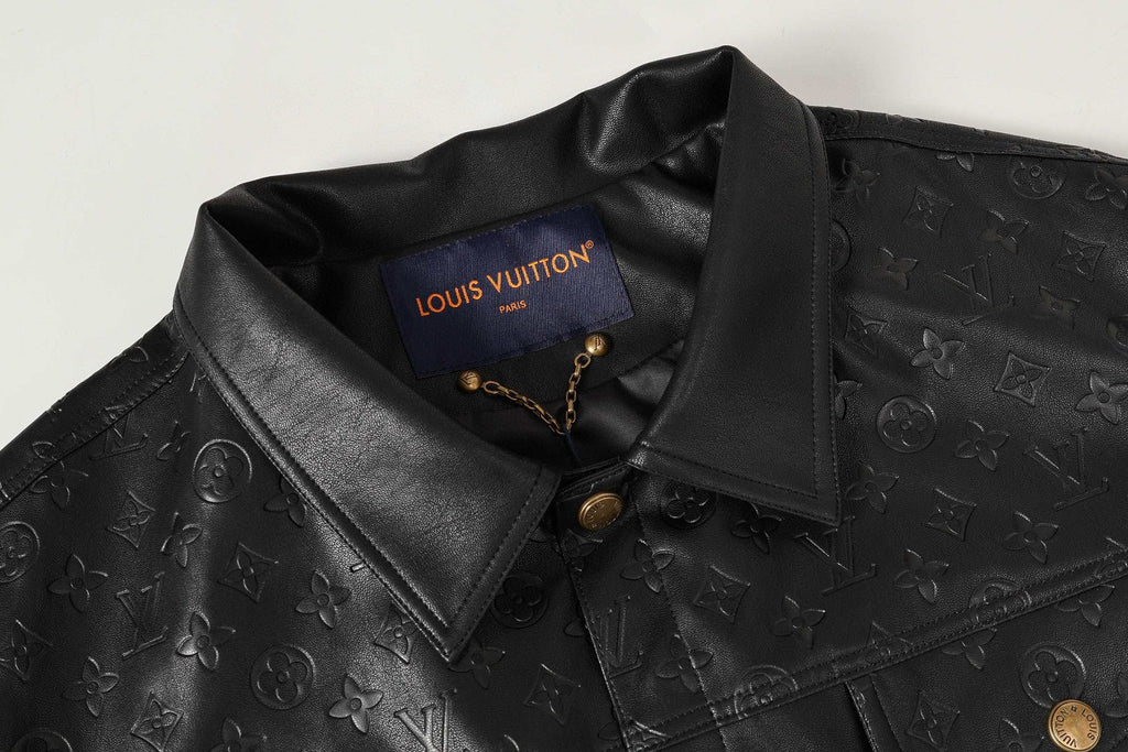 Full leather baseball jacket