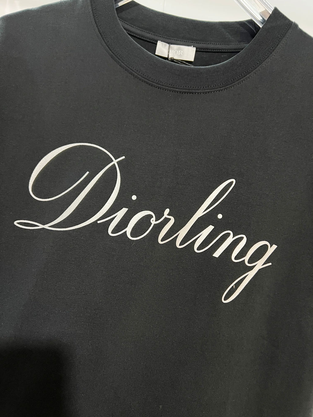 New silver letter short shirt
