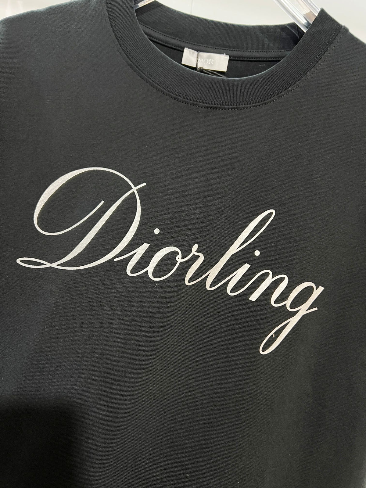 New silver letter short shirt