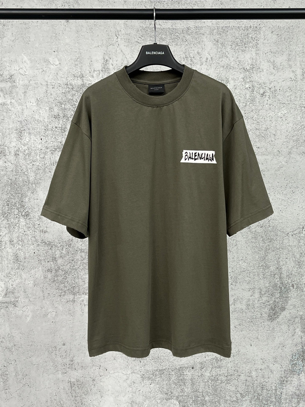 Washed and worn short sleeved T-shirt