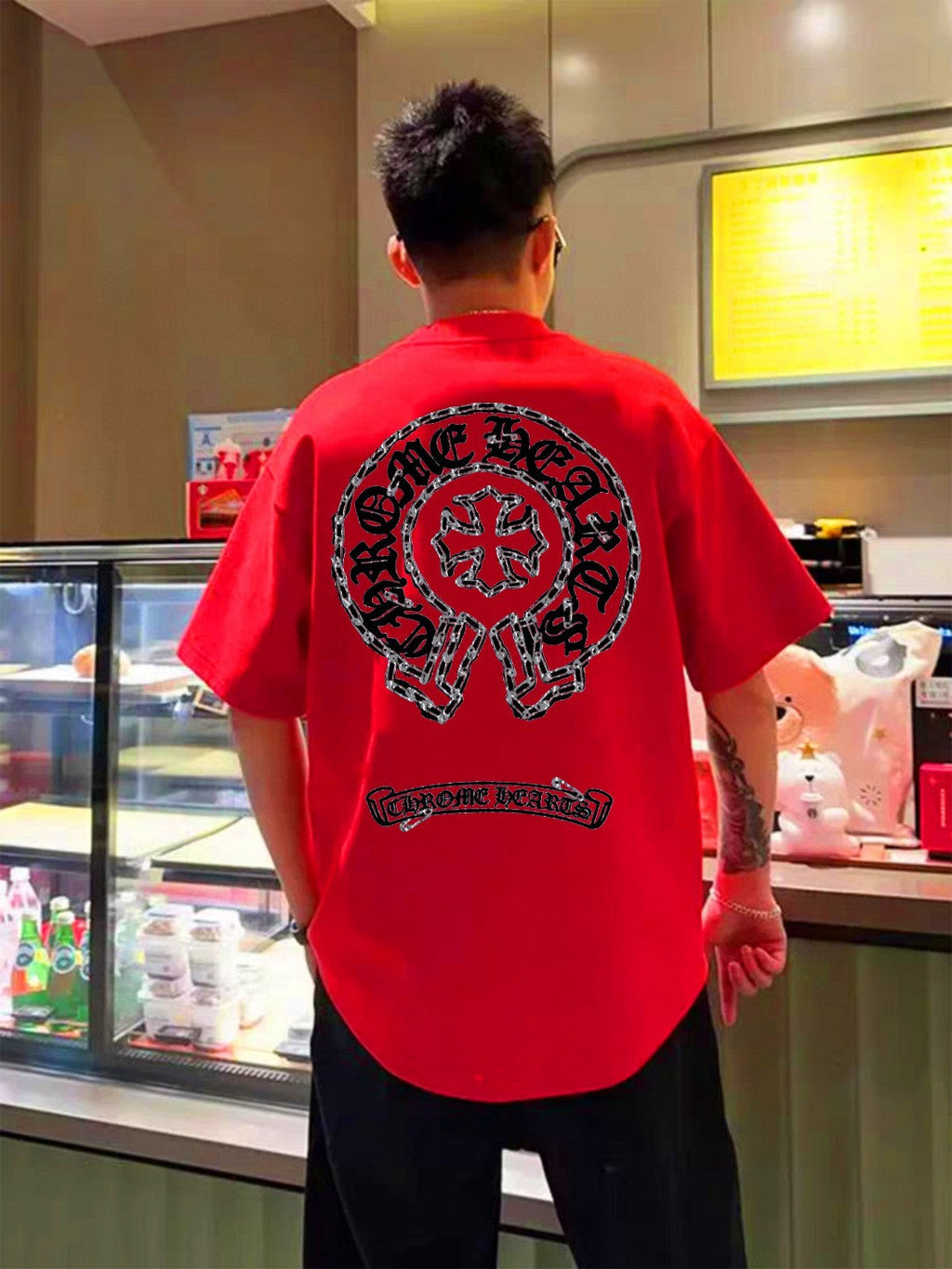 Summer New Classic Sanskrit Horseshoe Printed T-shirt