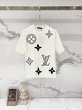 four-leaf clover 🍀 Alphabet grid embroidery 🪡 Logo T-shirt