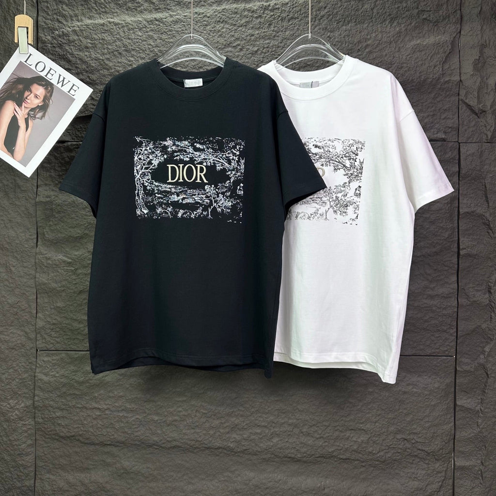 New Embroidery 🪡 Letter logo couple's short sleeved T-shirt