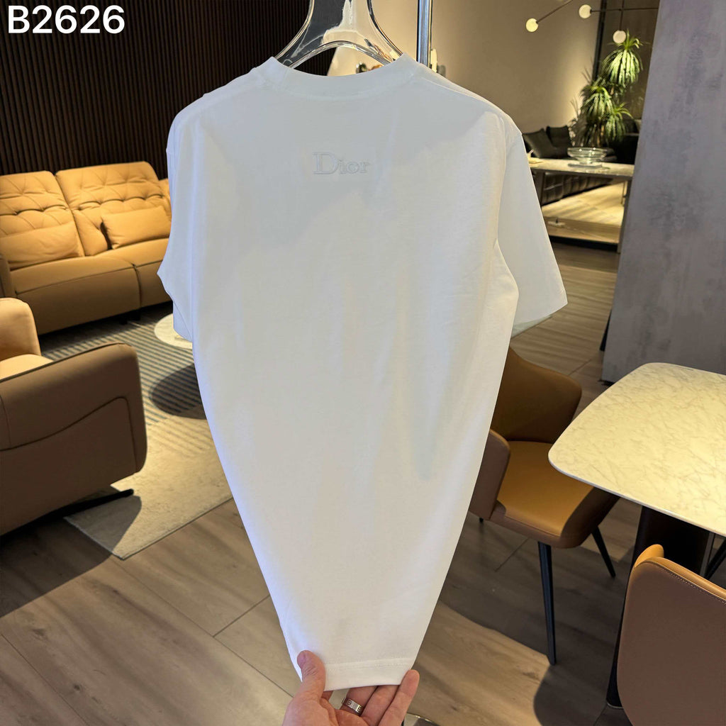 26ss new embroidery craft logo letter short sleeved shirt