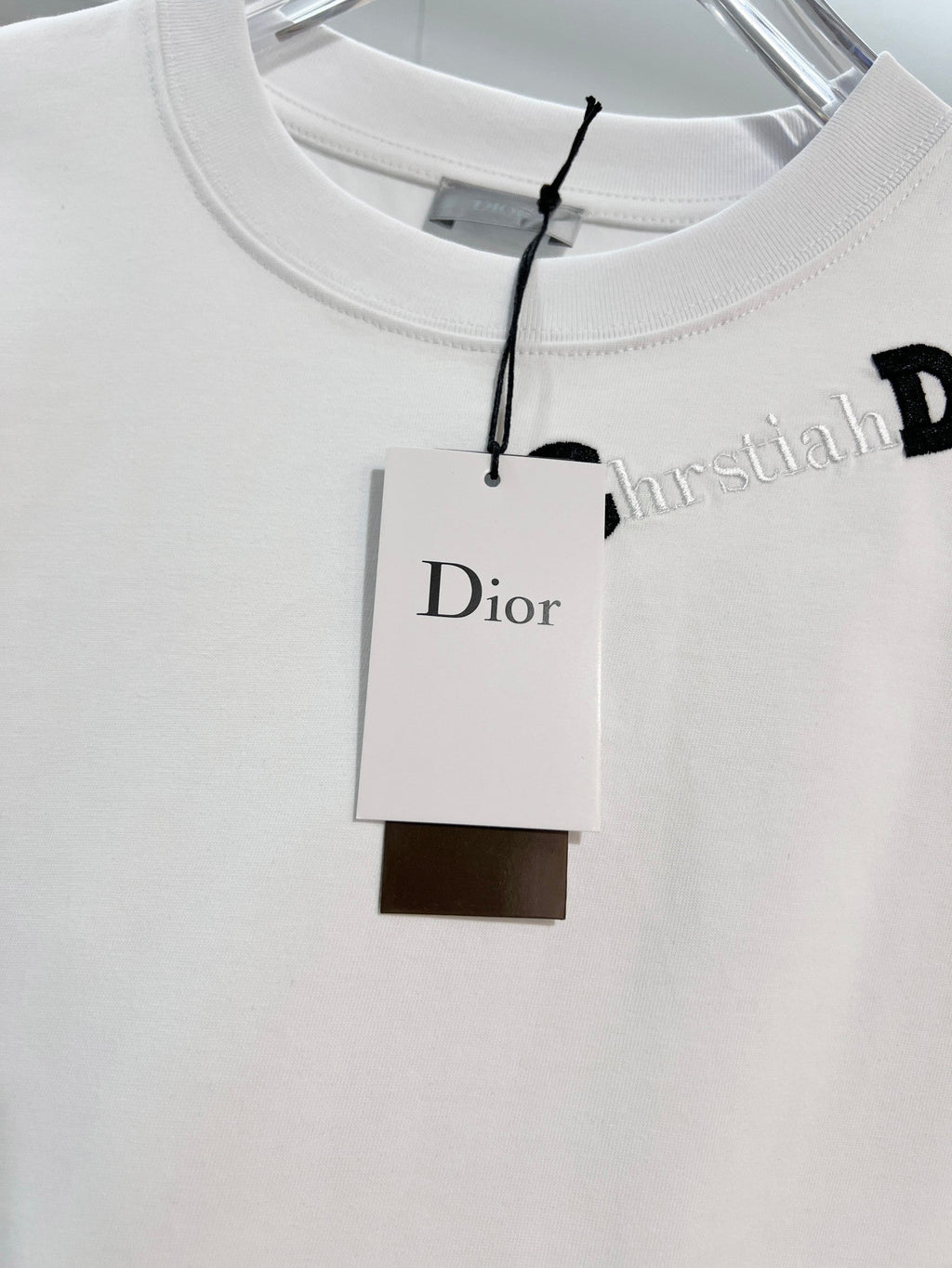 New slogan embroidered logo short sleeved shirt
