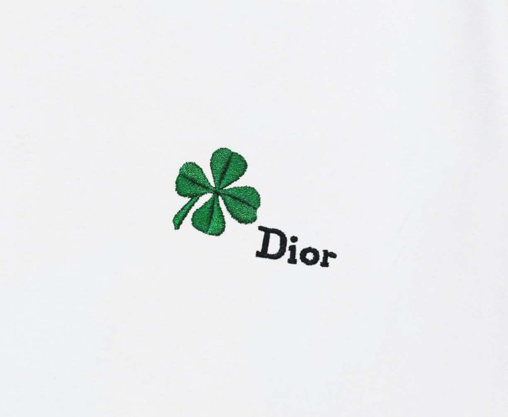 2026 new high-density embroidered green clover logo unisex short sleeved t-shirt
