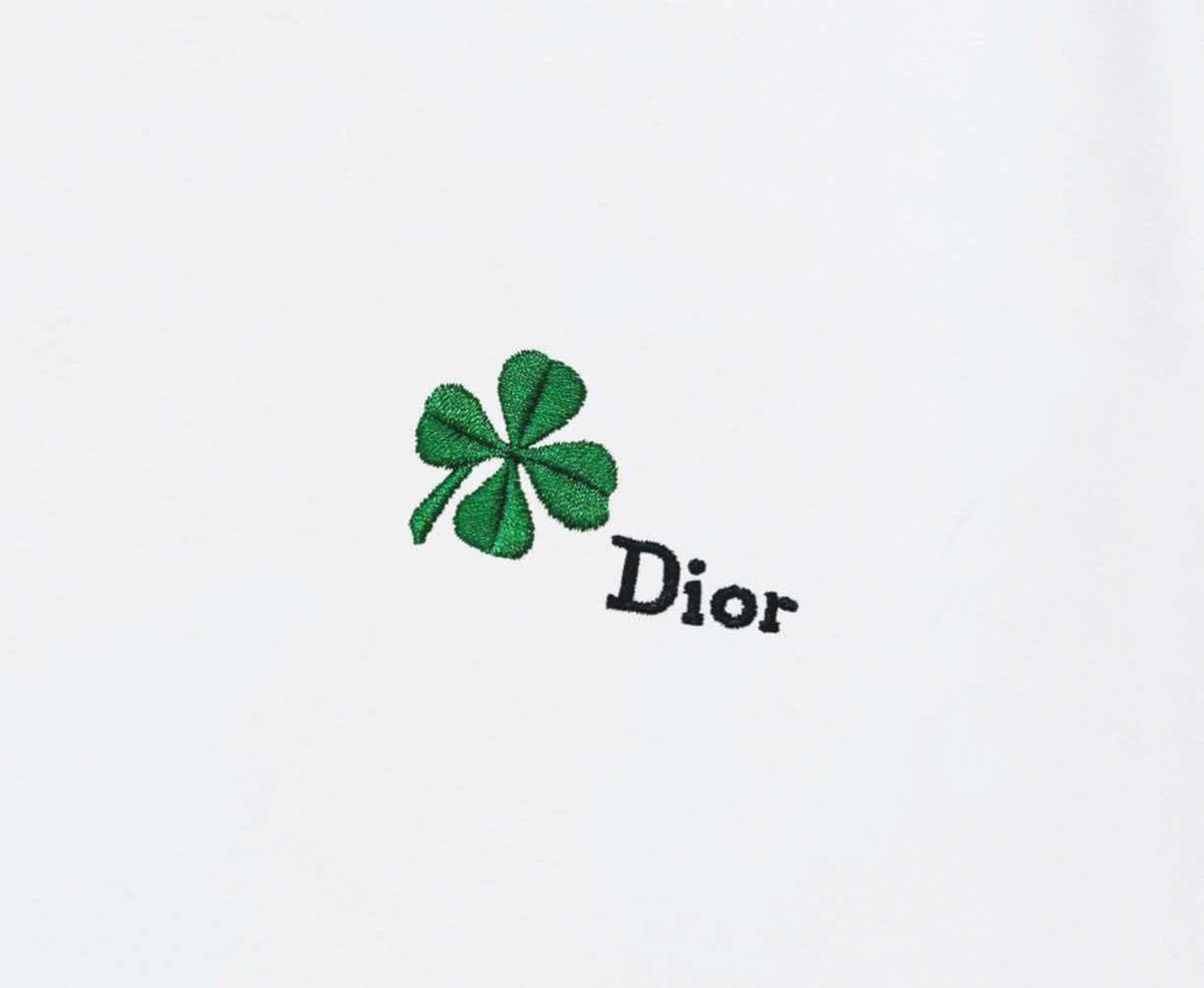 2026 new high-density embroidered green clover logo unisex short sleeved t-shirt