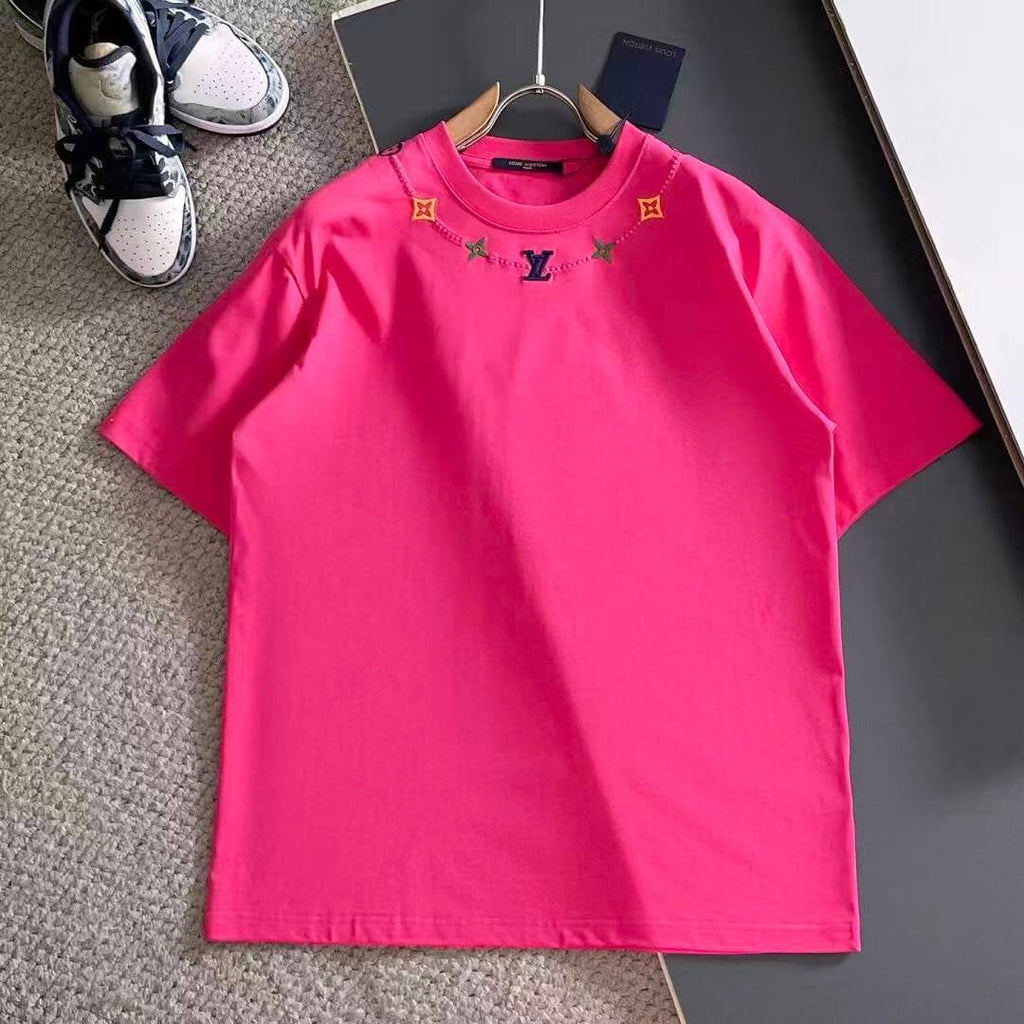 Colorful Floral Embroidery T-Shirt