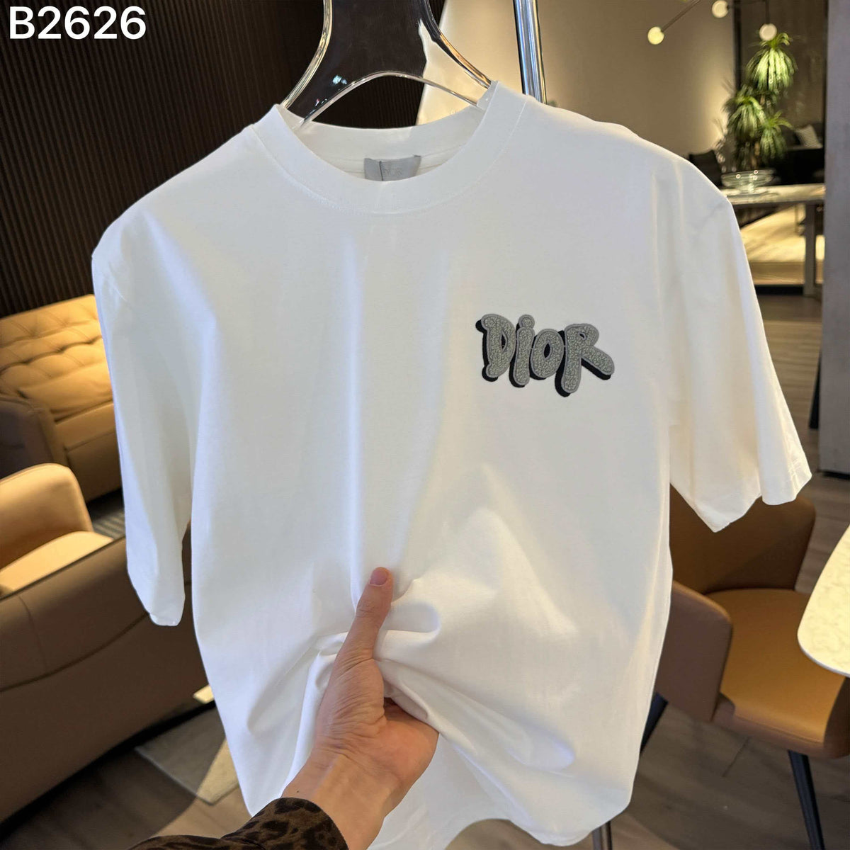 26ss new embroidery craft logo letter short sleeved shirt