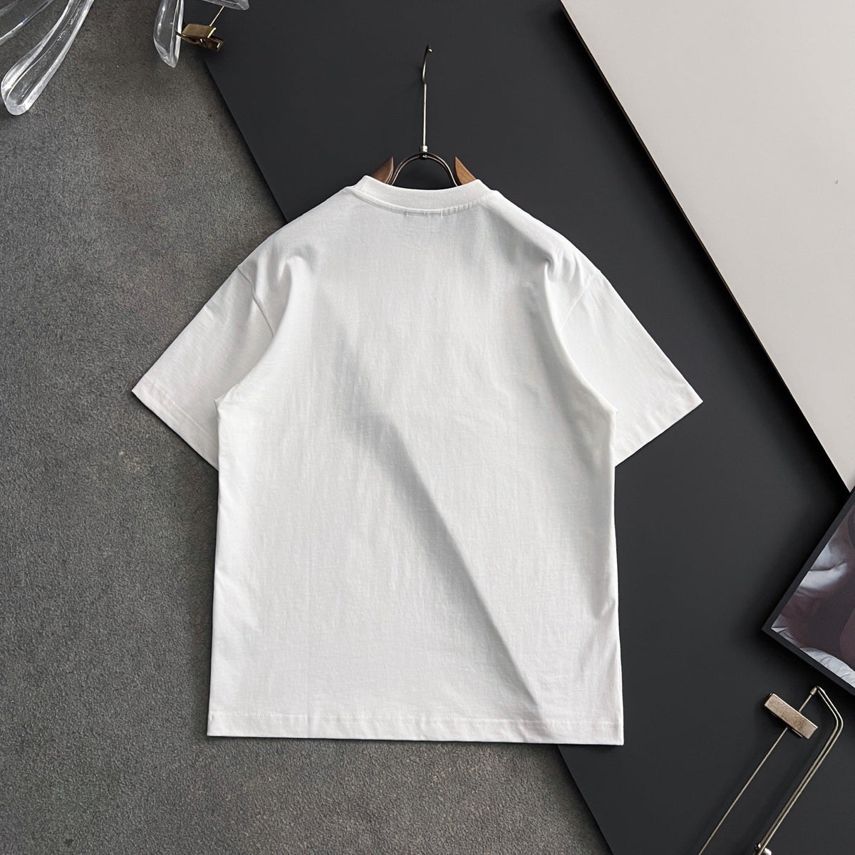 Embroidered logo T-shirt with fabric on the chest